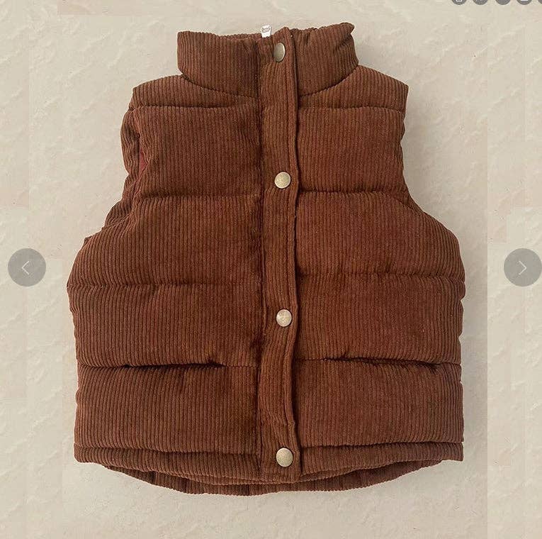 Baby Girl Stripe Down Vest – Warm & Stylish