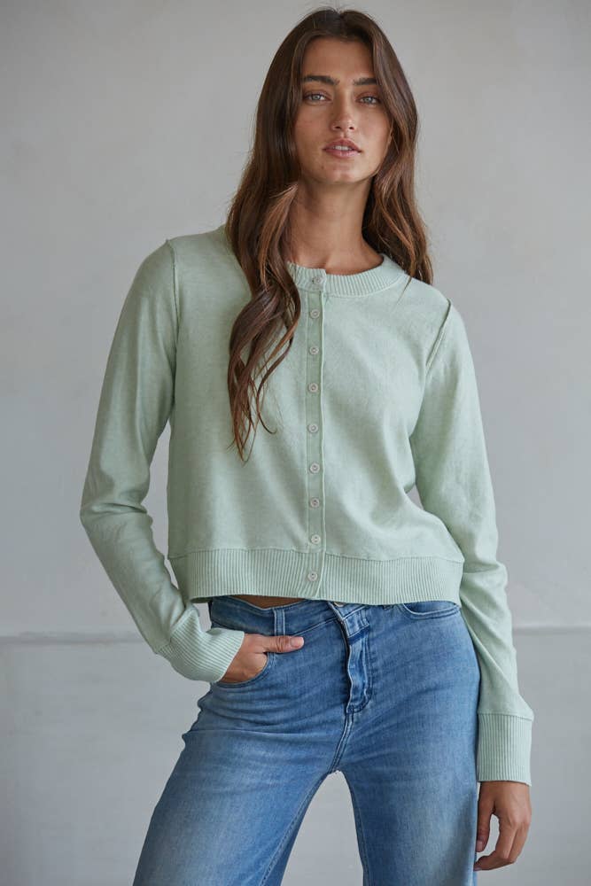 W2535 | Knit Sweater Polyester Acrylic Nylon Cardigan