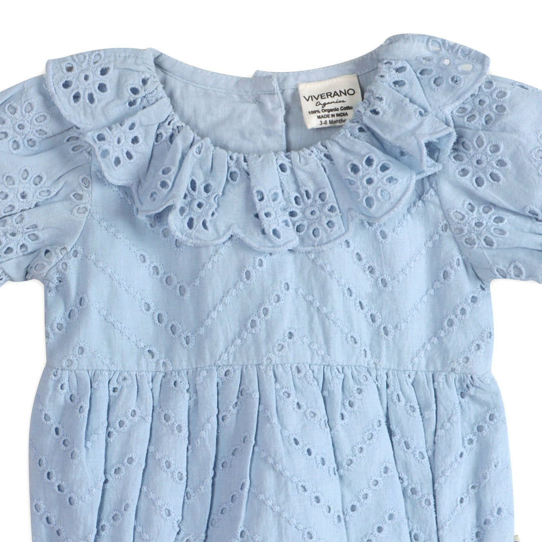 Naxos S Schiffli Baby Romper + Headband (Organic)