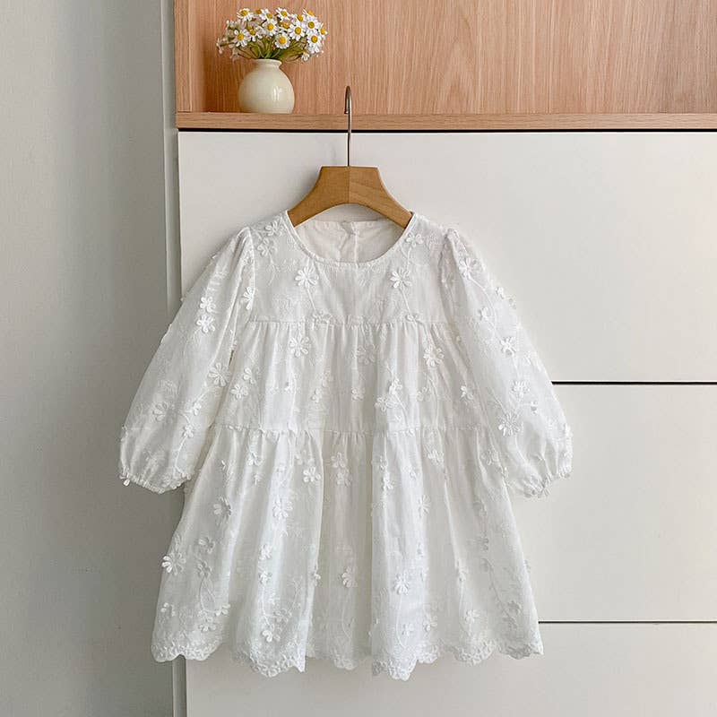 White Embroidered Baby Dress &amp; Romper