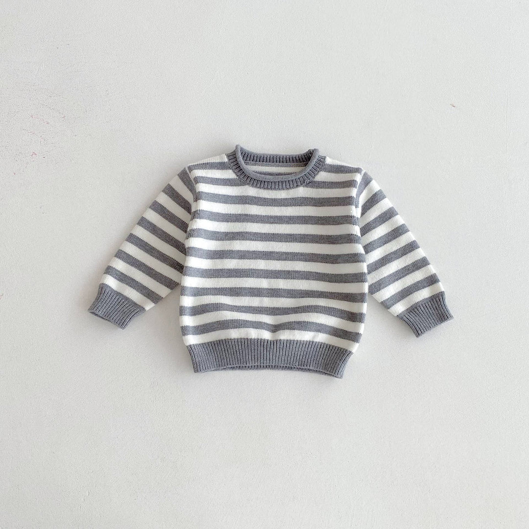 Baby Kids Striped Knit Sweater Pullover Top