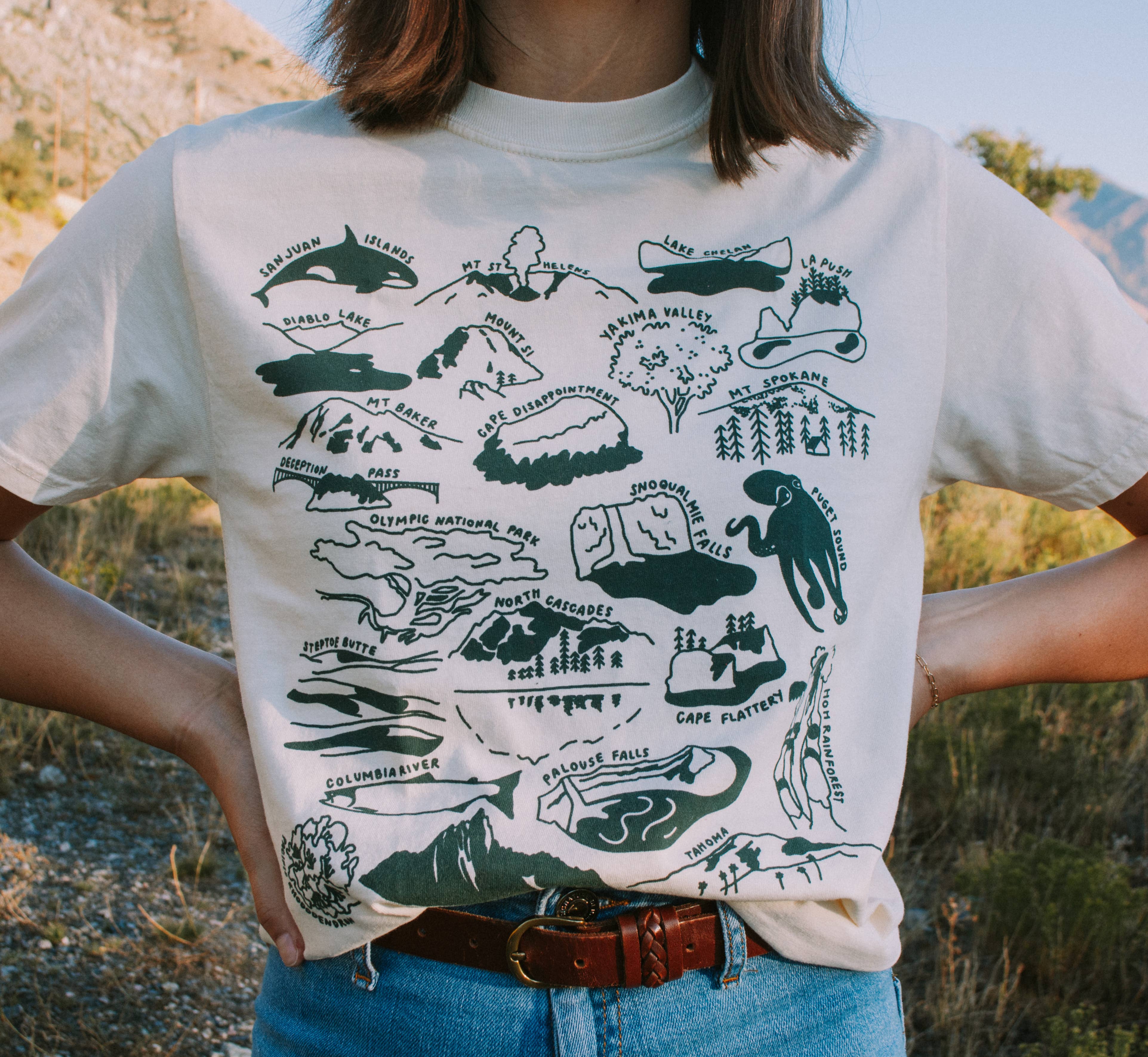 Washington National Parks Souvenir T-Shirt Unisex