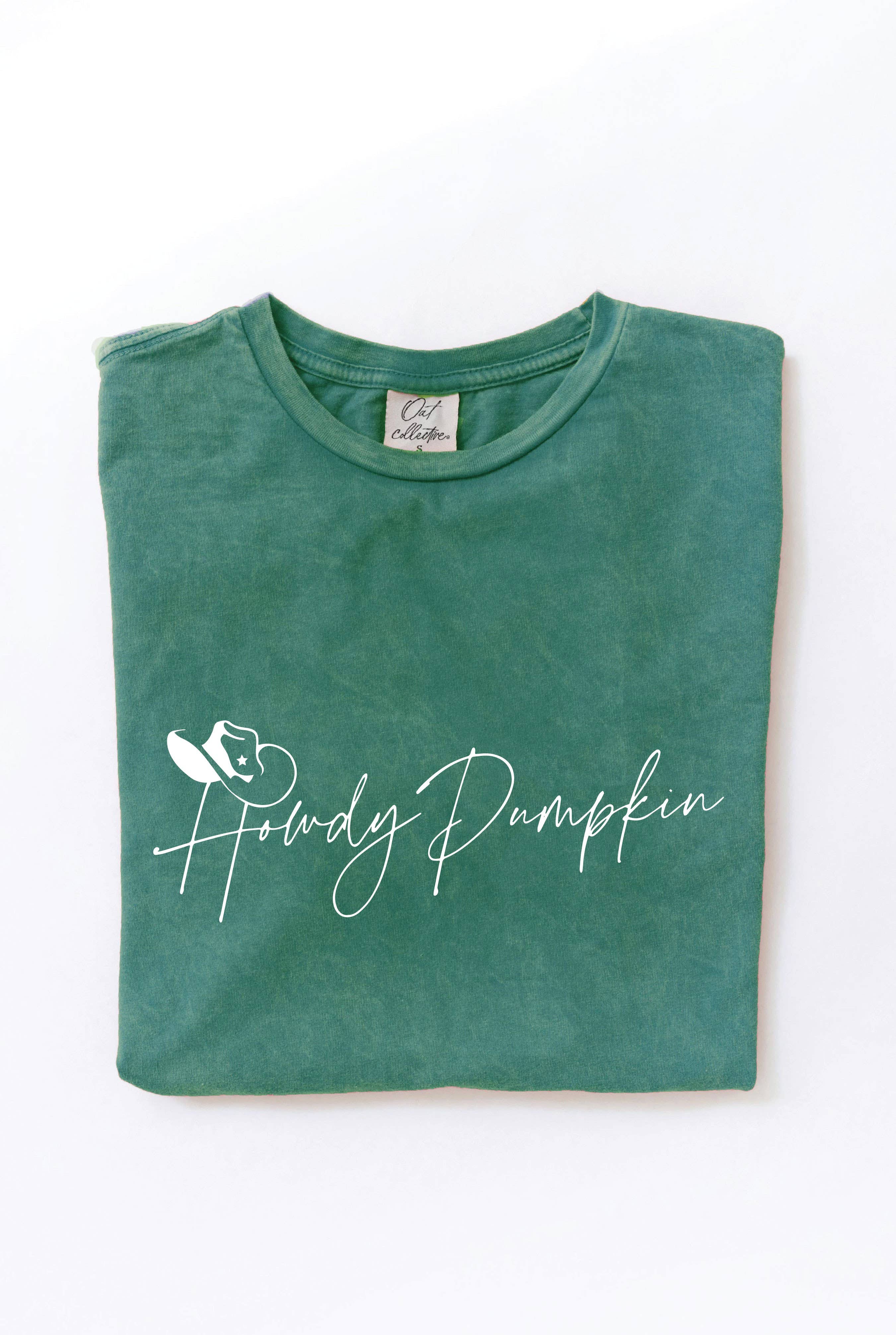 HOWDY PUMPKIN Mineral Washed Graphic Top