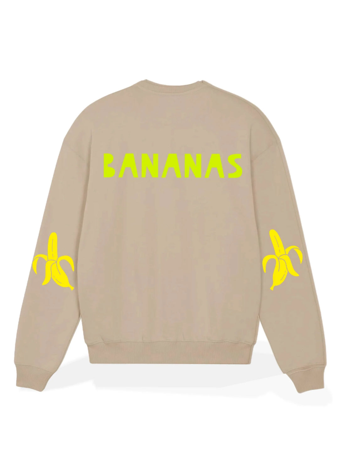 Beige sweatshirt with neon yellow &