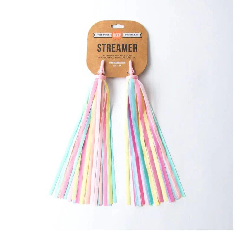 Pastel Rainbow Bike & Scooter Streamer