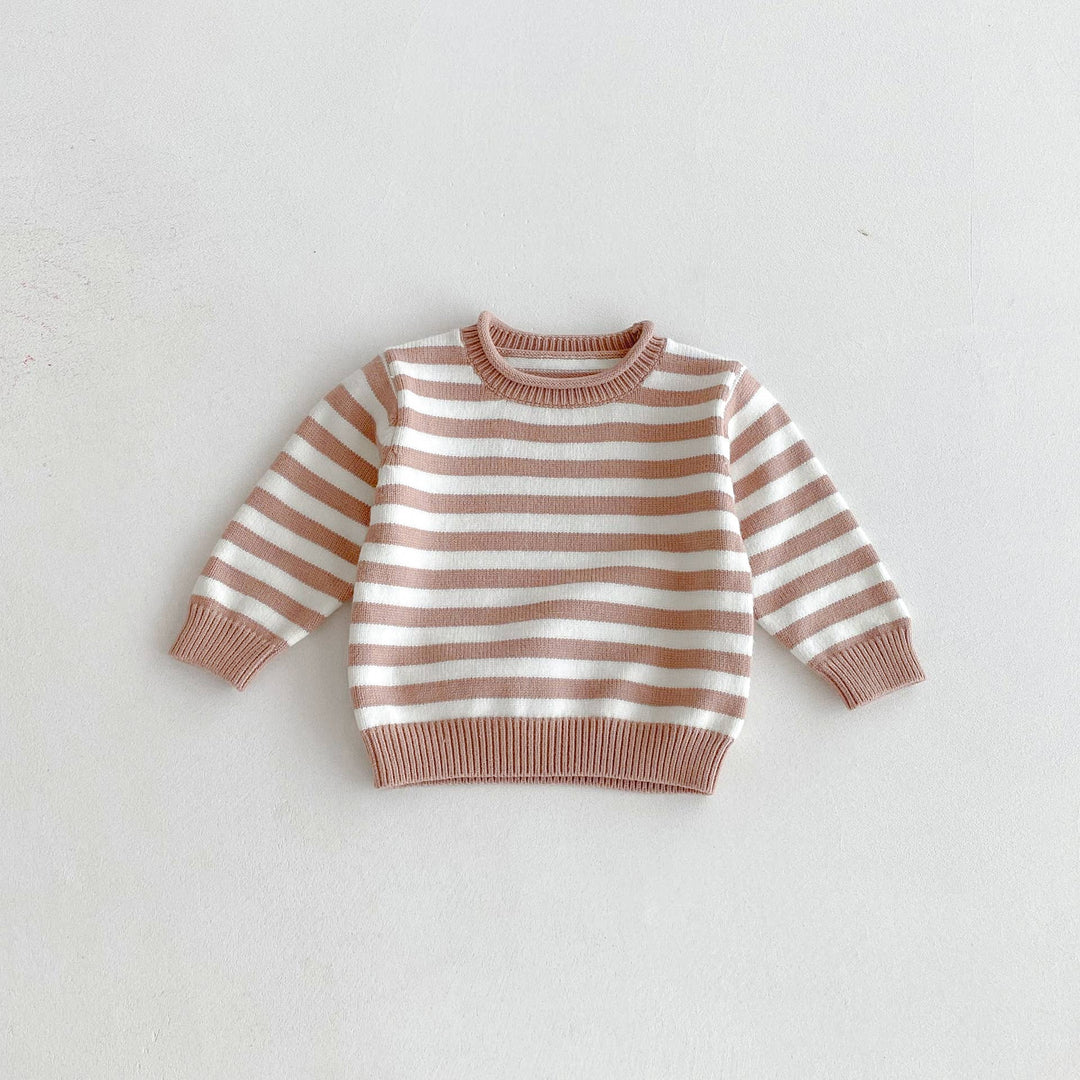 Baby Kids Striped Knit Sweater Pullover Top