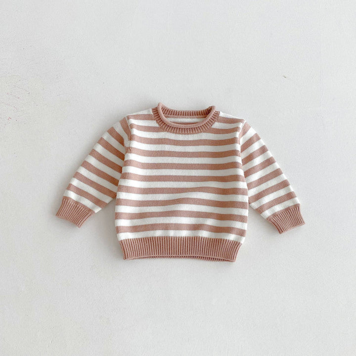 Baby Kids Striped Knit Sweater Pullover Top
