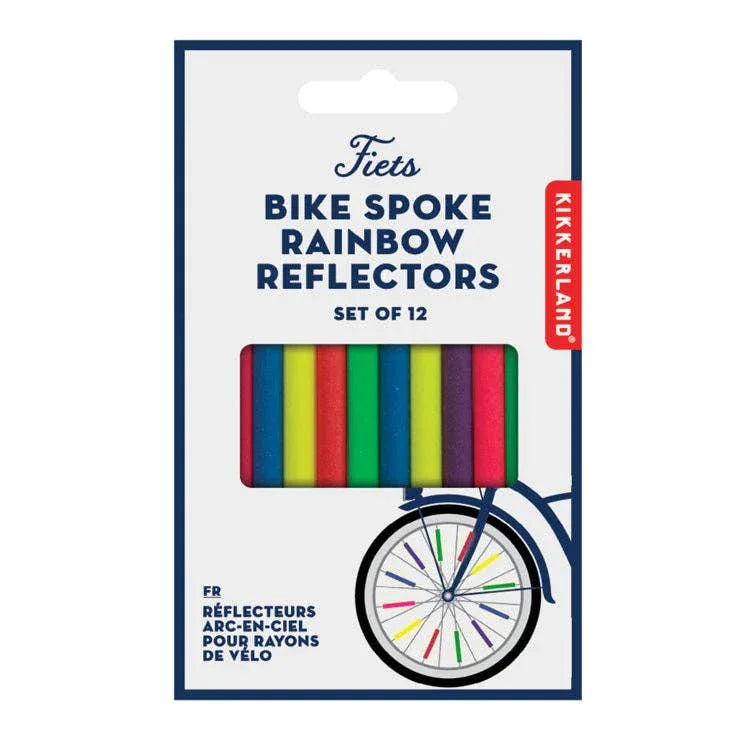 Rainbow bike spoke reflectors set of 12 for safety and style on rides