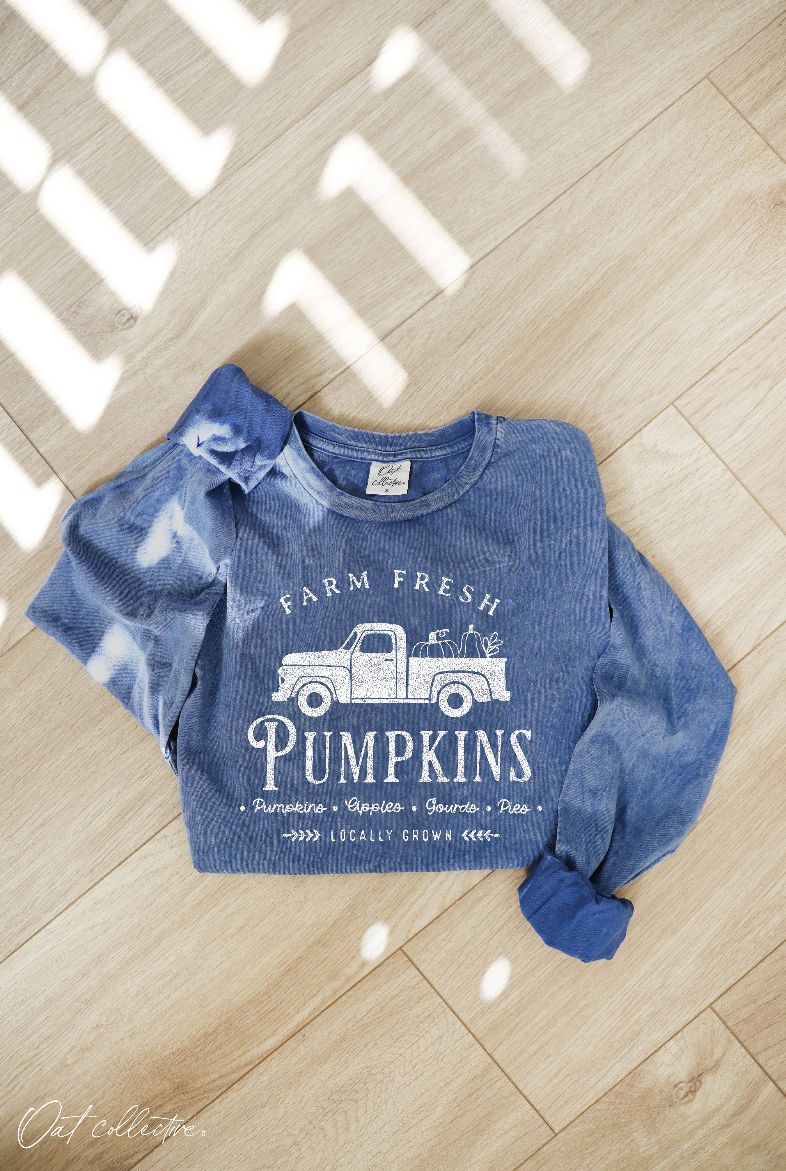 FARM FRESH PUMPKINS  Mineral Washed Long Sleeve Graphic