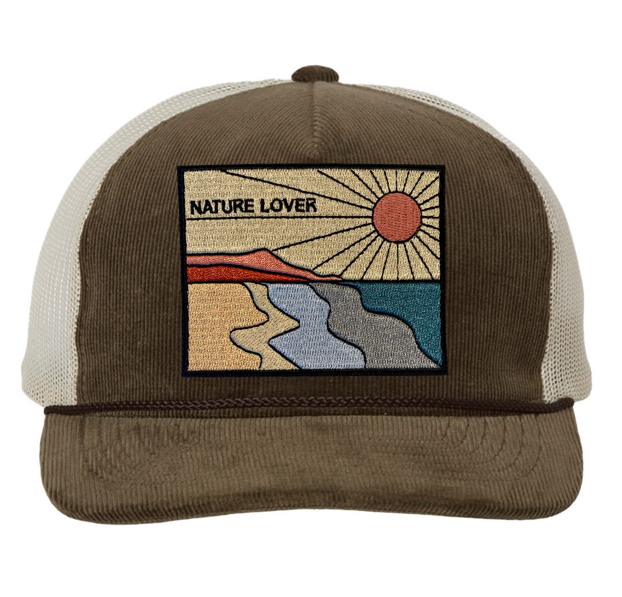 Corduroy Trucker Hat Nature Lover Patch Snapback Corduroy