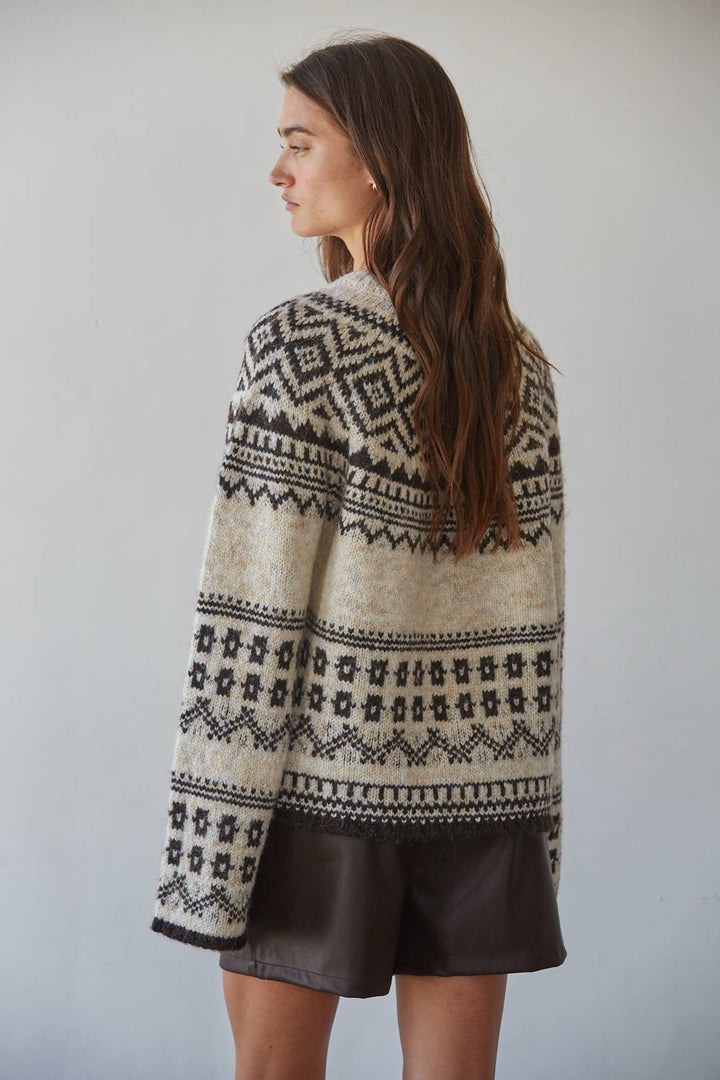 W2738 | Knit Sweater Acrylic Polyester Pullover Top