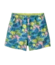 Colorful tropical print swim trunks for beach days and coastal adventures