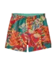 Vibrant tropical print board shorts for beach days and coastal adventures