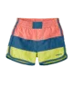 Colorful striped swim trunks for beach days and coastal adventures