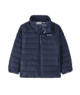 Navy blue puffer jacket for coastal outdoor adventures, perfect for PNW weekends and trail time.