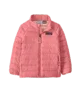 Pink quilted fleece jacket for kids, cozy outdoor wear perfect for PNW adventures and coastal days