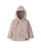 Quilted hooded jacket for coastal outdoor adventures, perfect for PNW weather and beach days