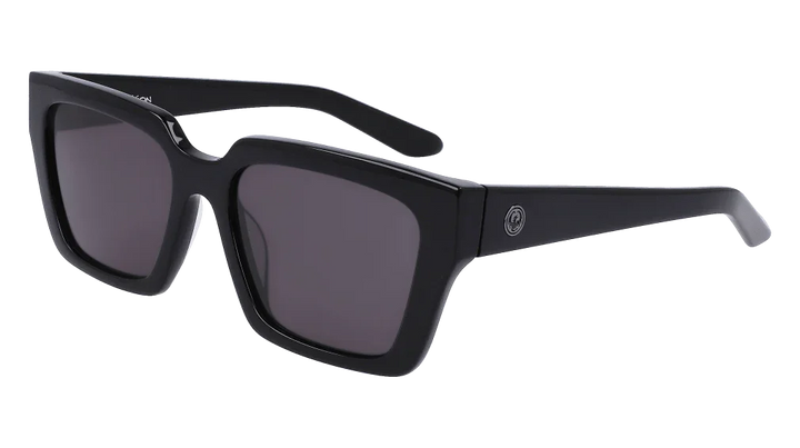 Black square frame sunglasses with dark lenses, stylish unisex design for outdoor adventures