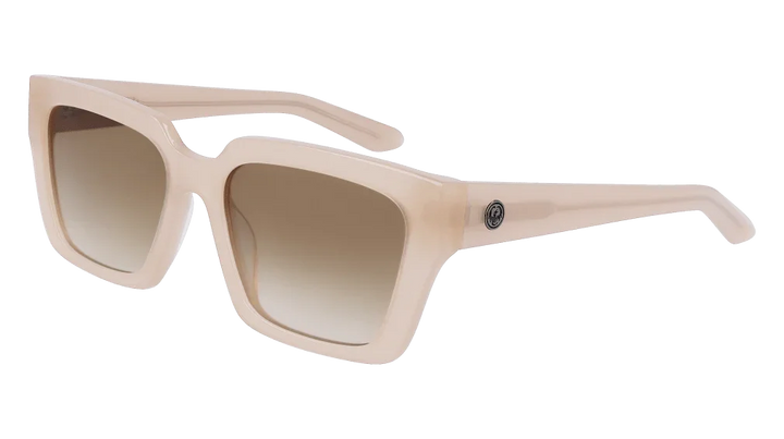 Beige square sunglasses with gradient lenses, stylish outdoor eyewear for sun protection