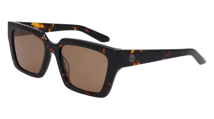 Tortoise shell square sunglasses with brown lenses, stylish unisex eyewear for outdoor adventures