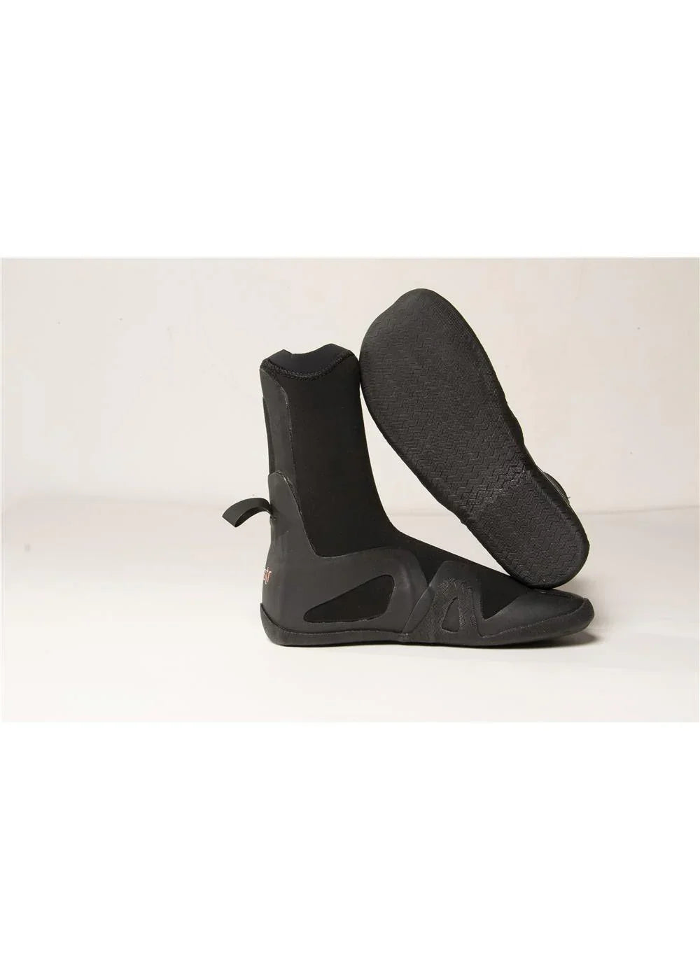 Black neoprene water boot for surfing, paddleboarding, or coastal adventures