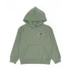Olive green hoodie with small chest logo, perfect for PNW outdoor adventures and coastal style