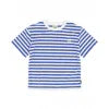 Blue and white striped kids' t-shirt for coastal adventures and everyday PNW style