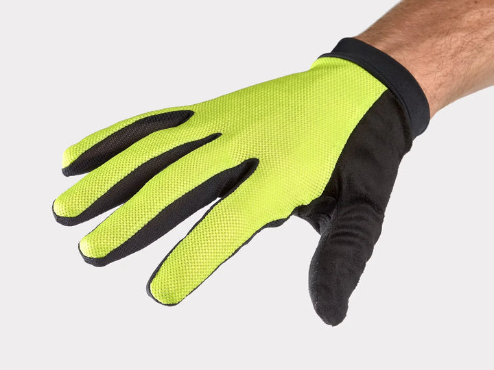 Bright neon green and black cycling gloves for outdoor adventures and bike rides