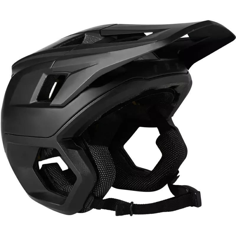 Black mountain bike helmet with ventilation and adjustable straps for trail riding safety