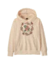 Cream floral hoodie for coastal PNW adventures, perfect for beach days and bike rides