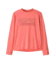 Coral long-sleeve graphic tee for coastal outdoor adventures, perfect for beach days and PNW weekends