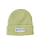 Light green beanie with Patagonia logo patch, cozy outdoor winter hat for PNW adventures