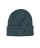 Dark gray beanie with colorful triangle logo, perfect for PNW outdoor adventures and coastal style.