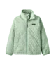 Mint green quilted fleece jacket for outdoor adventures and coastal style