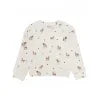 Cream long-sleeve kids shirt with subtle animal print, perfect for coastal PNW adventures and everyday outdoor style.