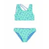 Turquoise floral print bikini set for beach days and coastal adventures