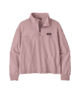 Pink fleece pullover jacket for outdoor adventures and coastal style