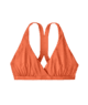 Orange bikini top with crisscross back, perfect for beach days and coastal adventures