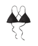 Black triangle bikini top with adjustable straps for beach days and coastal adventures