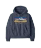 Navy hoodie with mountain graphic, perfect for PNW outdoor adventures and coastal style