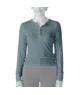 Women's long sleeve henley shirt in coastal teal, perfect for PNW outdoor adventures and everyday coastal style.