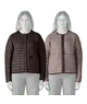 Two women modeling quilted outdoor jackets in dark and light tones, perfect for PNW adventures and coastal style.