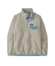 Beige fleece pullover with blue accents, perfect for PNW outdoor adventures and coastal style.