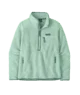 Mint green fleece pullover with half-zip, perfect for coastal PNW adventures and outdoor lifestyle