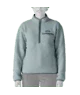 Light gray women's fleece pullover with half-zip, ideal for coastal PNW adventures and everyday outdoor style.