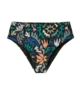 Floral print bikini bottom with dark base, perfect for beach days and coastal adventures.