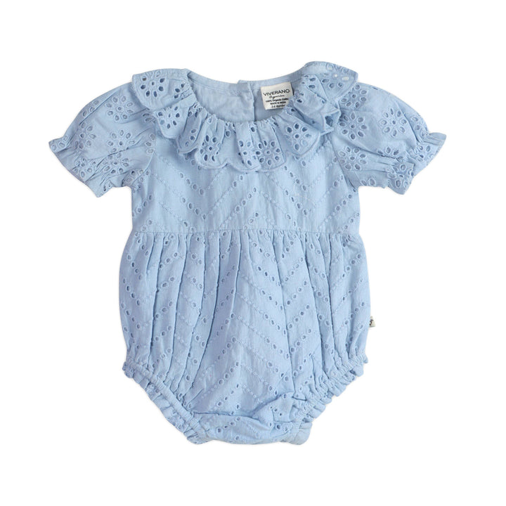 Naxos S Schiffli Baby Romper + Headband (Organic)