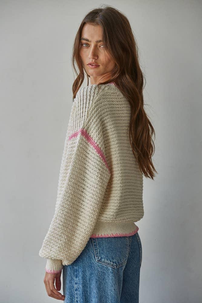 W2468T1 | Knit Sweater Long Sleeve Top