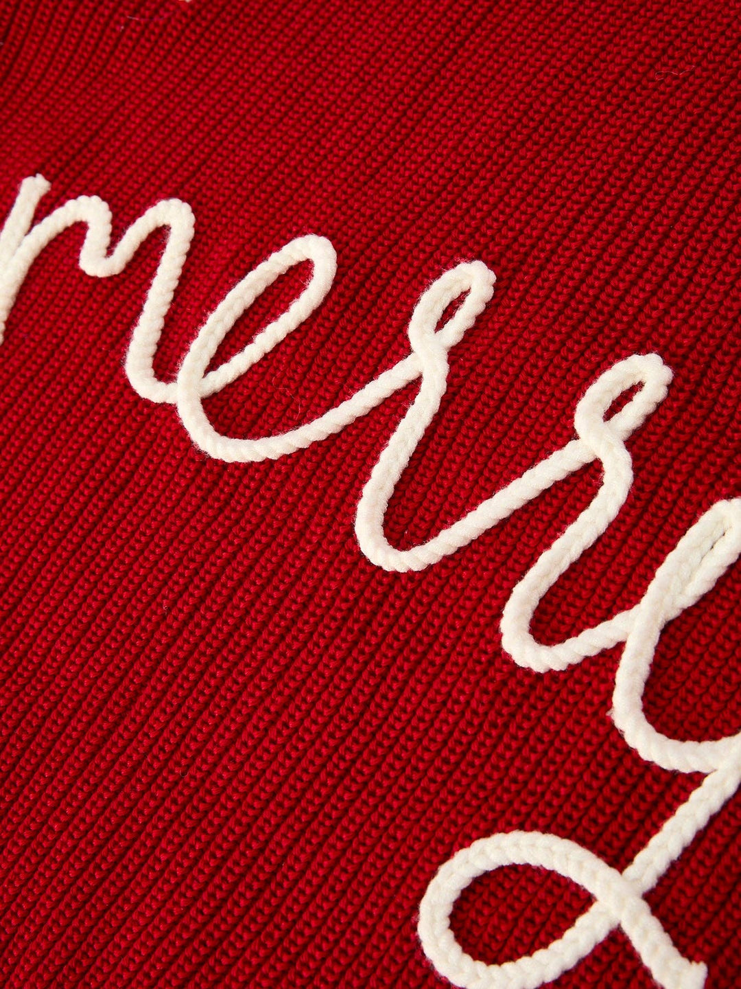 Mom and Me Winter Christmas Red "merry" Pullover Sweater