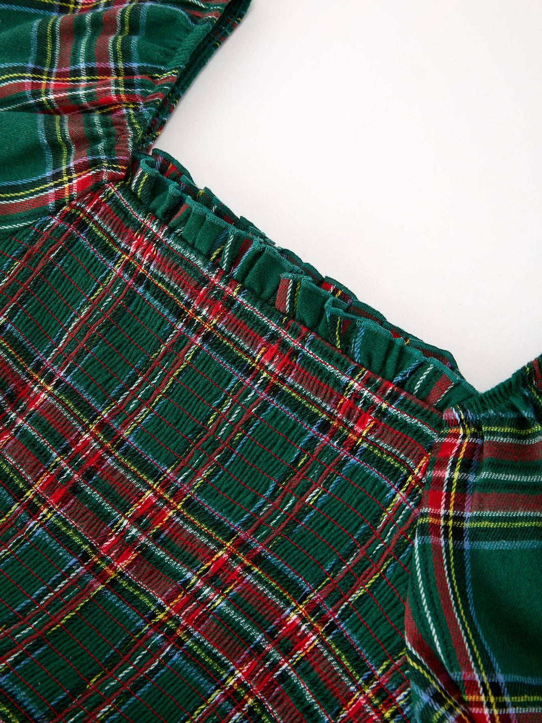 Christmas Green Plaid Mommy and Me Matching Dress